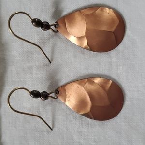 Copper hook earrings